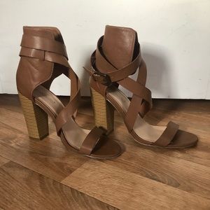Strappy Brown Heels